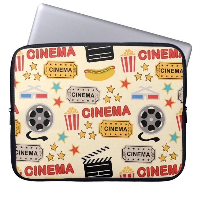 Movie Theater Fun Muster Laptopschutzhülle (Vorderseite)
