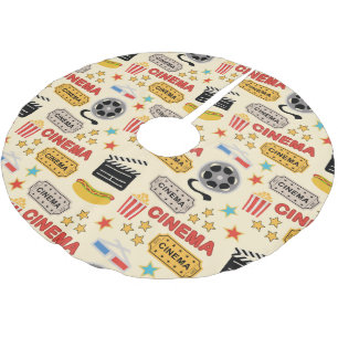 Movie Theater Fun Muster Polyester Weihnachtsbaumdecke