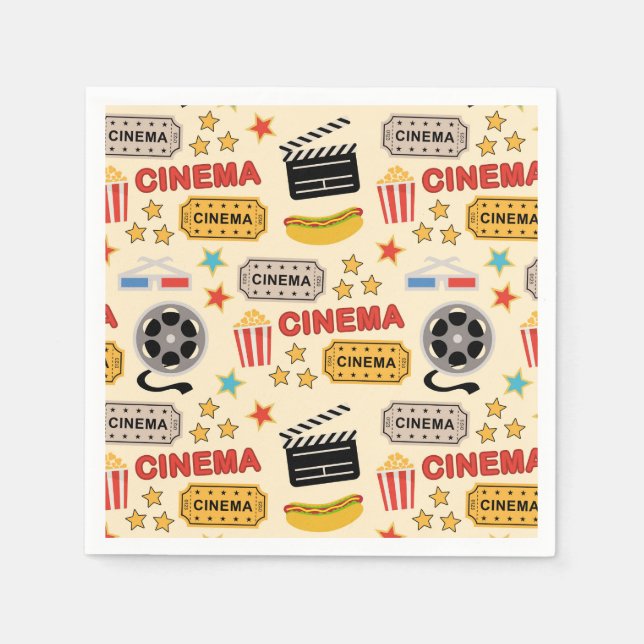 Movie Theater Fun Muster Serviette (Vorderseite)