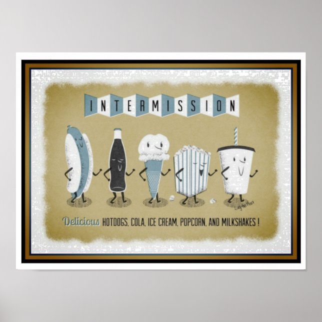 Movie Theater Intermission Snack Bar Poster (Vorne)