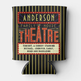 Movie Theater Marquee | Custom Family Cinema Name Dosenkühler