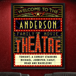 Movie Theater Marquee Zuhause Cinema | INDIVIDUELL Poster