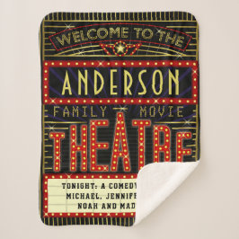 Movie Theater Marquee Zuhause Cinema | Individuell Sherpadecke