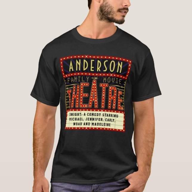 Movie Theater Marquee Zuhause Cinema | INDIVIDUELL T-Shirt (Vorderseite)