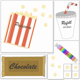 Movie Theater Snacks Aufkleber