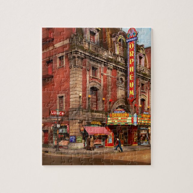 Movie Theater - The Orpheum Theater 1940 Puzzle (Vertikal)