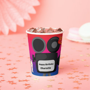 Movie Thema Geburtstag Personalisiert Popcorn Drin Pappbecher