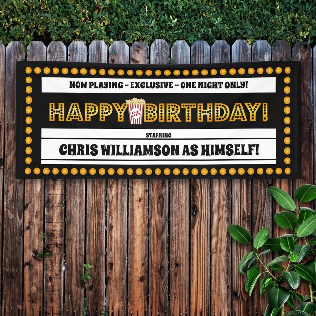Movie Theme Birthday Banner (Von Creator hochgeladen)