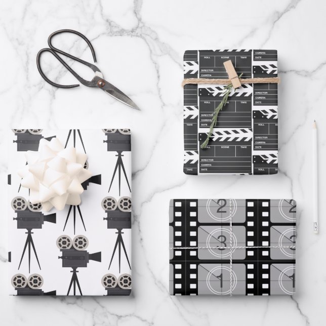 Movie Theme Trio Geschenkpapier Set (Vorderseite)