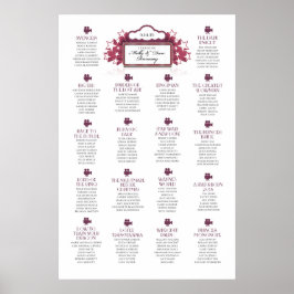 Movie Theme Wedding Chart Poster