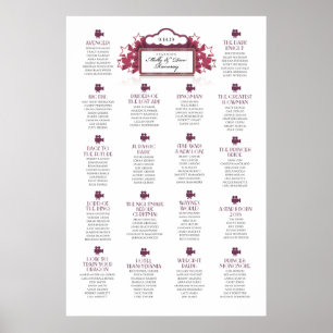 Movie Theme Wedding Chart Poster
