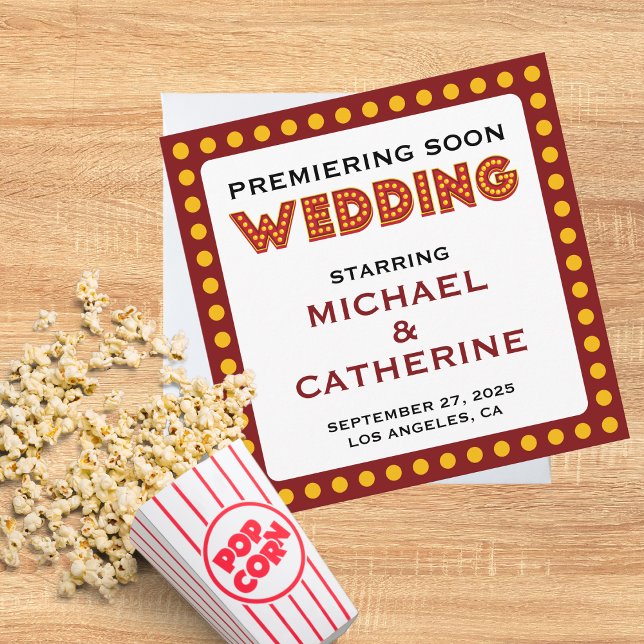 Movie Theme Wedding Marquee Sign Save the Date (Von Creator hochgeladen)