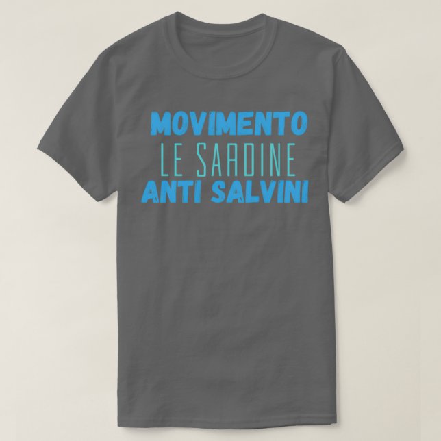 Movimento Le Sardine Anti-Salvini  T-Shirt (Design vorne)