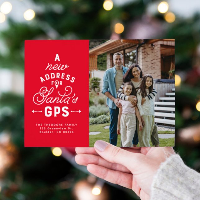 Moving Ankündigung Weihnachtskarte mit 4 Fotos (Von Creator hochgeladen)