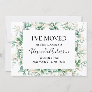 Moving Announcement Eukalyptus Greenerie Einladung