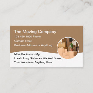 Moving Company Simple Modern Business Cards Visitenkarte