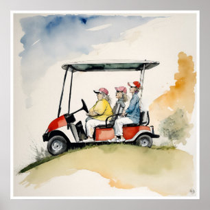 Moving Day - Golf Art Print Poster