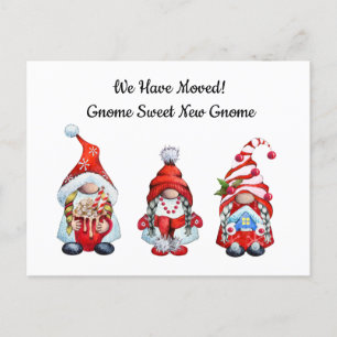 Moving New Zuhause Gnome Sweet Gnome Red Ankündigungspostkarte