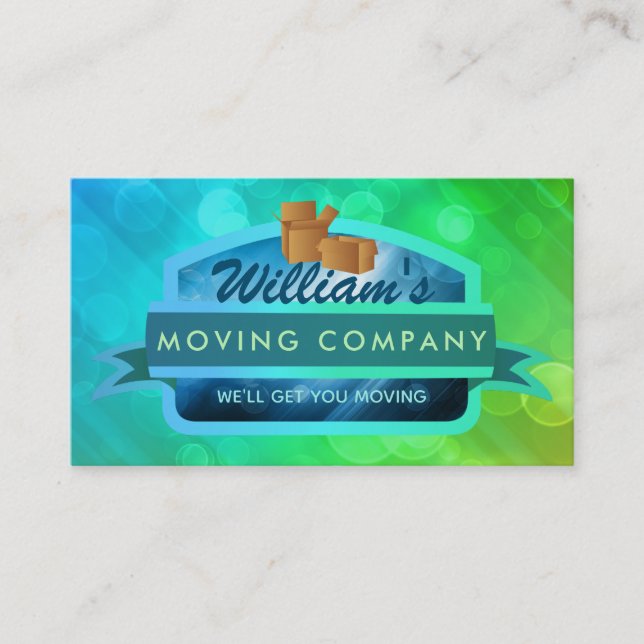 Moving Service Slogans Business Cards Visitenkarte (Vorderseite)