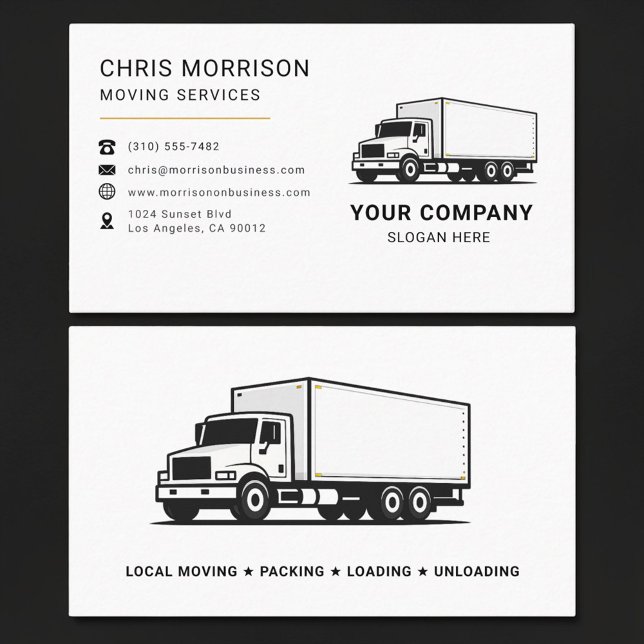 Moving Services Truck  Visitenkarte (Von Creator hochgeladen)