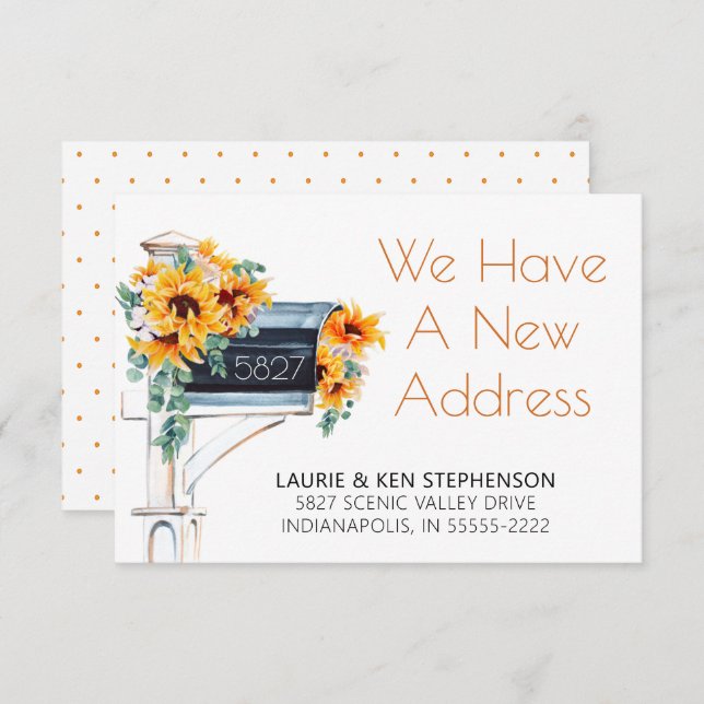 Moving Sunflowers Eucalyptus Mailbox Wassercolor (Vorne/Hinten)