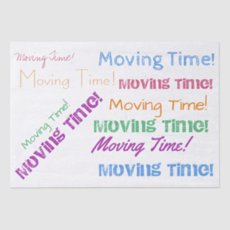 Moving Time Colorful Typografy New Zuhause Seidenpapier