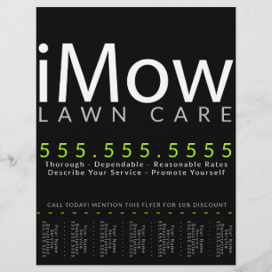 Mow. Rasenpflege Landscaping Tearsheet Ad Flyer