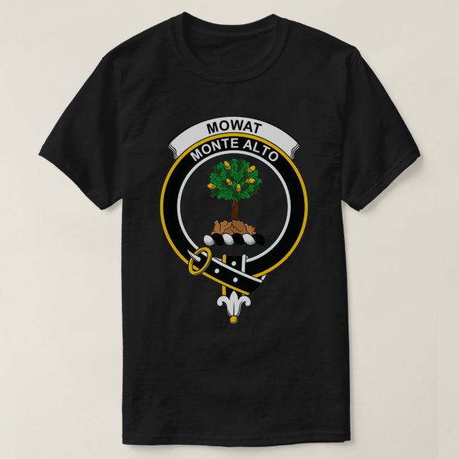 Mowat Wappen Tartan Clan Scottish Clan T-Shirt (Design vorne)