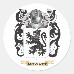 Mowatt-Wappen (Familienwappen) Runder Aufkleber