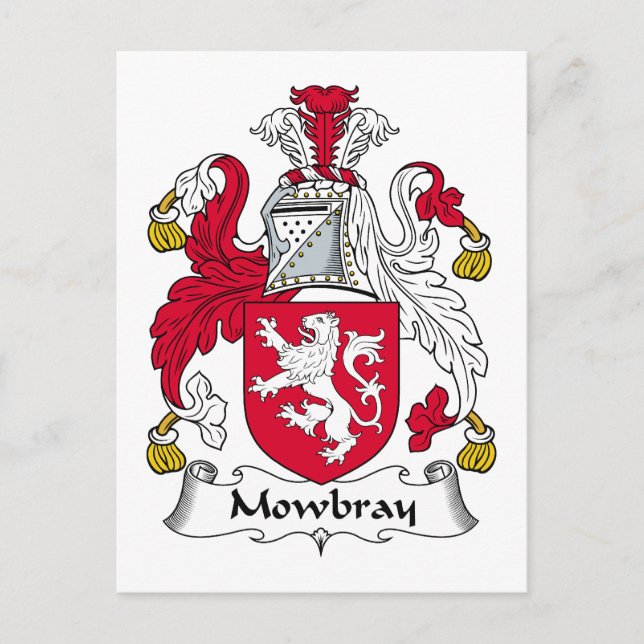 Mowbray Familienwappen Postkarte (Vorderseite)