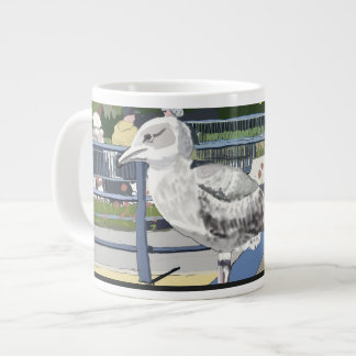 Möwe auf der Kanalbrücke Hythe Kent England Jumbo-Tasse