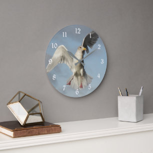 Möwe im Flug Foto Große Wanduhr