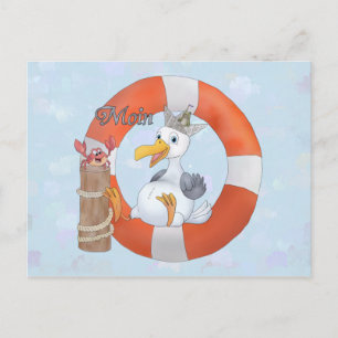 Möwe im Ring Postkarte