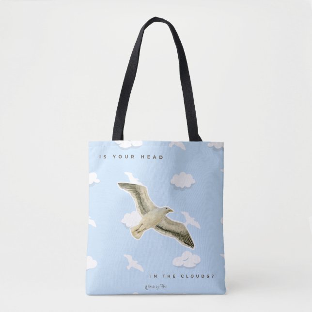 Möwe in den Wolken Aquarell (Vorderseite)