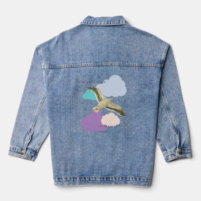 Möwe in den Wolken  Jeansjacke (Rückseite)