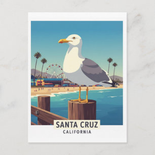 Möwe in Santa Cruz Kalifornien Reise Postkarte