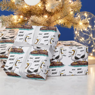 Möwe Mama Lustig Personalisiert Geschenkpapier