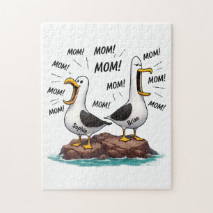 Möwe Mama Lustig Personalisiert Puzzle