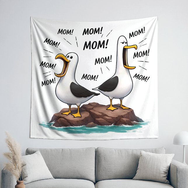 Möwe Mama Lustig Personalisiert Wandteppich (Von Creator hochgeladen)