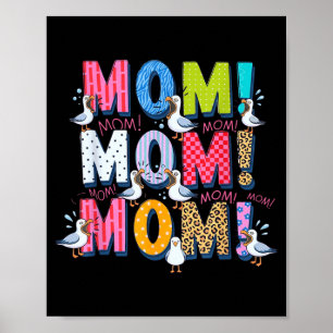 Möwe Mama Lustige Mama Humor Ozean Leben Muttertag Poster