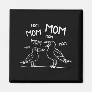 Möwe Mama Minimal Line Art Lustige Möwen Mama Magnet