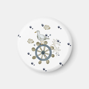 Möwe nimmt Mitfahrgelegenheit Magnet