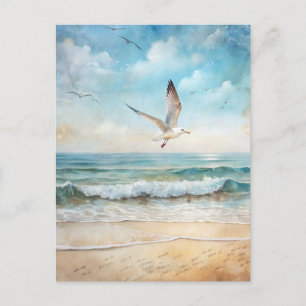 Möwe Ozean Vogel Strand Küste Postkarte