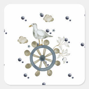 Möwe per Anhalter Sticker