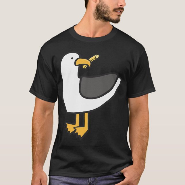 Möwe stahl deinen Chip T-Shirt (Vorderseite)