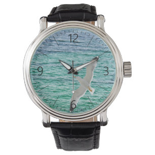 Möwe über dem Meer Armbanduhr