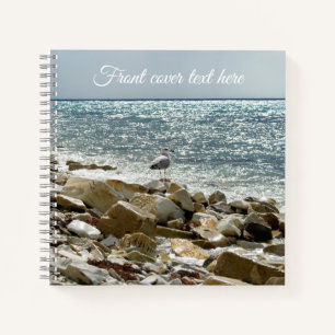 Möwe und Meeresbrandung Notizbuch