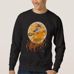 Möwe Vogel Fahrt Hexe Schrotflinte Vintage Möwe Ha Sweatshirt