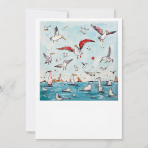 Möwe, Vogel, fliegende Vögel Einladung