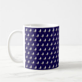 Möwe Vogel Strand Ozean Küste Blau Aquarell Kaffeetasse